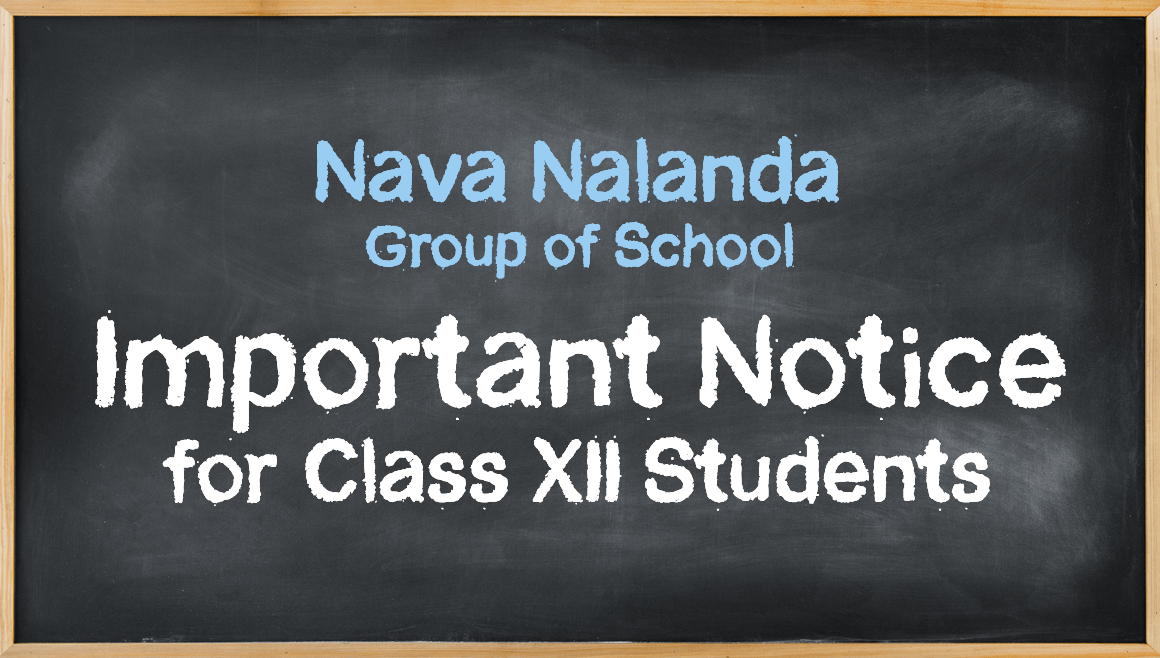 Important Notice for Class XII (2021-22 batch) Students