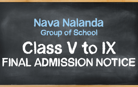 FINAL ADMISSION NOTICE ( CLASS- V to CLASS- IX )